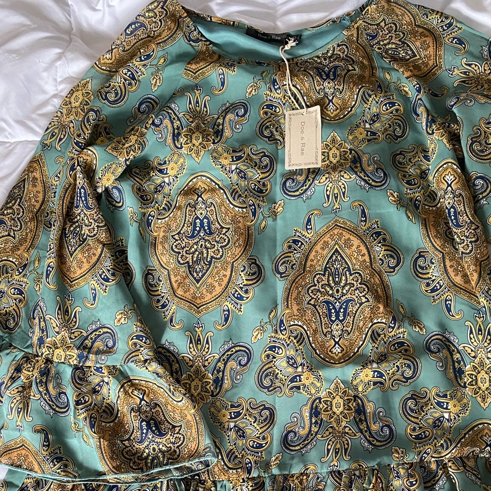 NEW Turquoise Ruffle Hem Dress - Picture 7 of 7